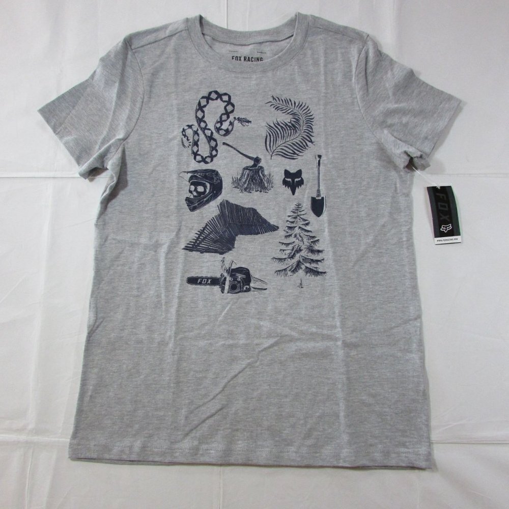 Fox Racing Women's LG Short Sleeve Track Beast Graphic T-Shirt Light Heather